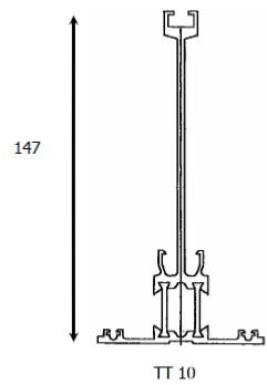 Profilé de jonction 4,6 ml blanc CHEVRON EPINE RENFORCE TT 10B