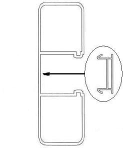 Clip Travers PVC Blanc 80x32 mm/ml