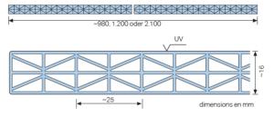 PC Alvéolaire Anti chaleur 6000x1200x16 mm