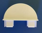 Chapeau Arrondi PVC Blanc lisse 70x22 mm