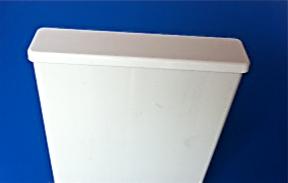 Chapeau Plat PVC Blanc Lisse 130 mm