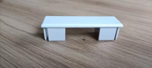 Embout Plat PVC Blanc Lisse 70x22 mm