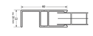 Profils Alu H bordure 32mm 7ml