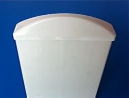 Chapeau Bomb PVC Blanc Lisse 130 mm